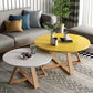 Contemporary Round Wood Coffee Table Cross Legs Cocktail Table Clearhalo 'Coffee & Accent Tables' 'Coffee Tables' 'coffee_tables' 'furn' 'furn_coffee_tables' 'Furniture' 'Living Room Furniture' 1200x1200_7f7cda97-9785-47aa-a535-b64a08128f96