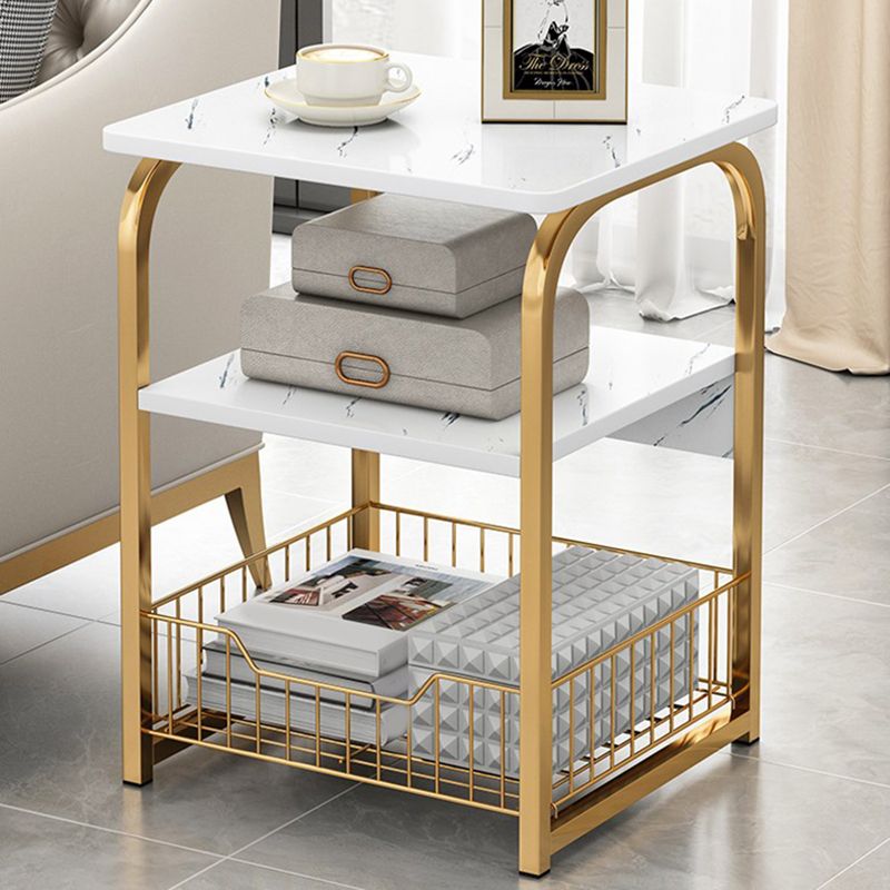 Moderner Holznachtständer 16,5 "/24,4" großer Nachttisch mit Regal