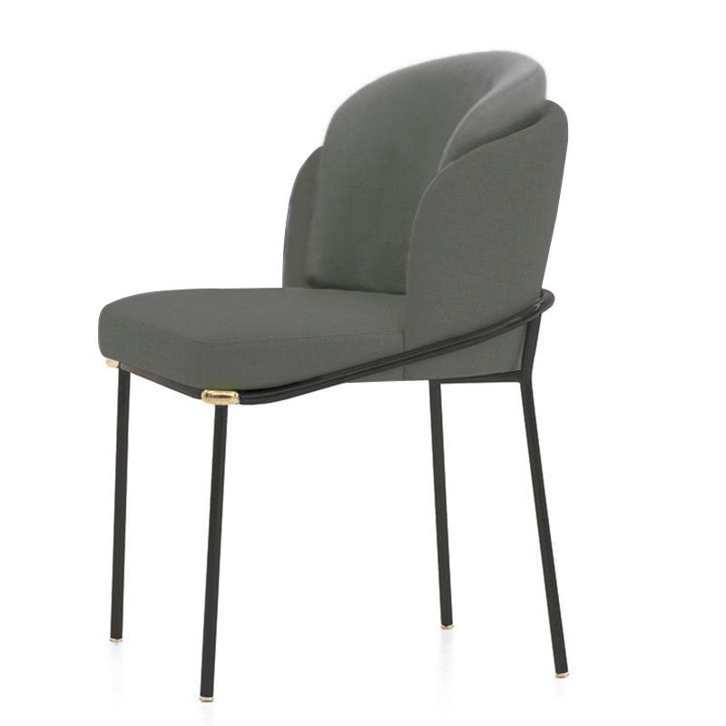Glam Parsons Side Chair Linen Indoor Dining Chair for Living Room