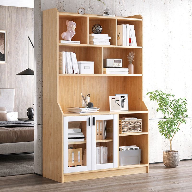 Contemporary Style Standard Bookshelf 11.8-Inch Wide Engineered Wood Bookcase for Home