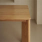 Tavolo da pranzo moderno rettangolare in legno massello per sala da pranzo