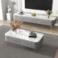 16"H Glam Coffee Table Rectangle 4 Legs Coffee Cocktail Table Clearhalo 'Coffee & Accent Tables' 'Coffee Tables' 'coffee_tables' 'furn' 'furn_coffee_tables' 'Furniture' 'Living Room Furniture' 1200x1200_7f7f4ff7-45cc-410a-857b-816f3243a5f6