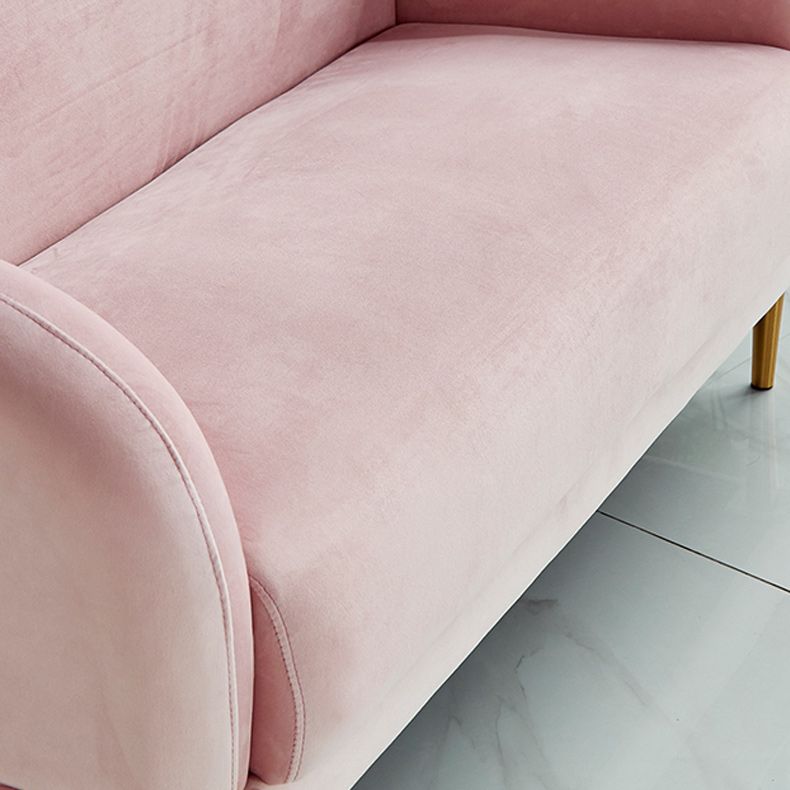 Contemporary 34.25" H Solid Color Velvet Square Arm Sofa for Living Room