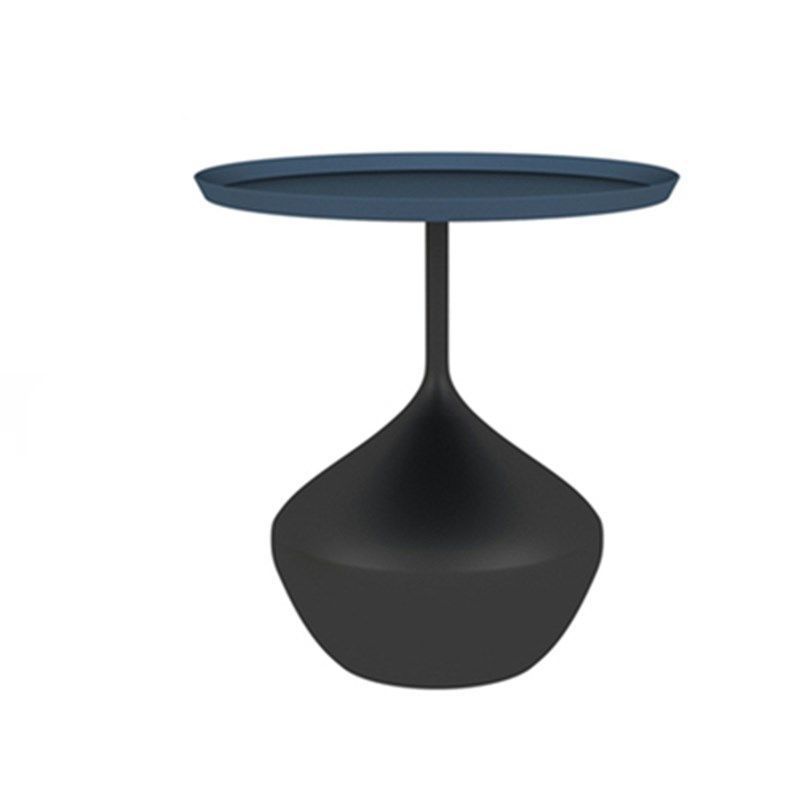 Modern Single Pedestal Base Solid Color Metal Round End Table Clearhalo 'Coffee & Accent Tables' 'End & Side Tables' 'end_side_tables' 'furn' 'furn_end_side_tables' 'Furniture' 'Living Room Furniture' 1200x1200_7f80f413-73b2-4c86-b884-12a941a7ba90