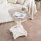 Rustic Side Table Solid Wood 4 Legs Distressed Living Room End Table