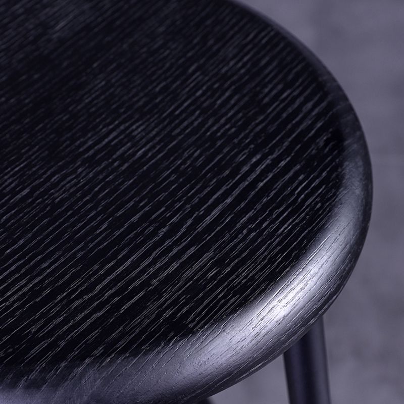 Scandinavian Black Counter Stools Metal Wood Backless Bar Stools with Round Seat Clearhalo 'Bar Furniture' 'Bar Stools' 'bar_stools' 'furn' 'furn_bar_stools' 'furniture_bar_stools' 'Kitchen & Dining Furniture' 'kitchen&dining_furn' 'kitchen' 'kitchen_furn' Furniture' 1200x1200_7f821df7-65f5-4671-9882-0a643201f729