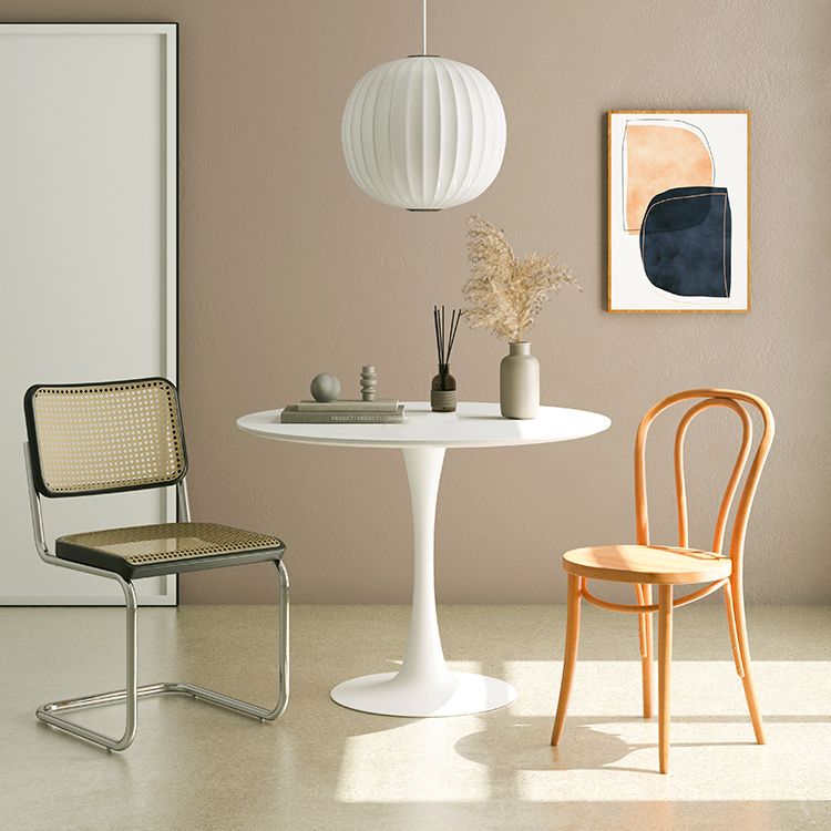 Contemporary White Standard Dining Table Round Shape Sintered Stone Dining Table for Kitchen Clearhalo ' dining_table' 'Dining Tables & Seating' 'Dining Tables' 'furn' 'furn_dining_table' 'Furniture' 'furniture_dining_table' 'Kitchen & Dining Furniture' 'kitchen&dining_furn' 'kitchen' 'kitchen_dining_table' 1200x1200_7f824053-a498-4244-bcf1-7be03ebc135e