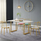 Glam Style Sintered Stone White Dining Room Set with Rectangle Table Formal Dining Table Furniture Clearhalo 'Dining Room Sets' 'Dining Tables & Seating' 'dining_room_set' 'furn' 'furn_dining_room_set' 'Furniture' 'furniture_dining_room_set' 'Kitchen & Dining Furniture' 'kitchen&dining_furn' 'kitchen' 1200x1200_7f8305b5-c888-4aba-80b0-fd978213aae8