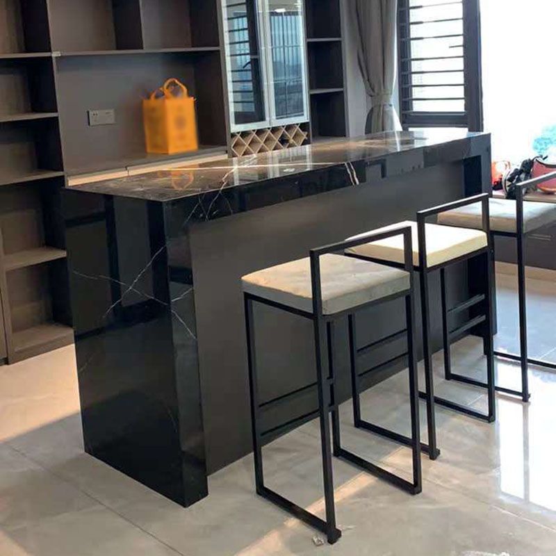 Modern Backrest Counter Stool Iron Milk Tea Shop Bar Stool with Velvet Cushion and Pedal Clearhalo 'Bar Furniture' 'Bar Stools' 'bar_stools' 'furn' 'furn_bar_stools' 'Furniture' 'furniture_bar_stools' 'Kitchen & Dining Furniture' 1200x1200_7f8375de-c1cb-453f-91f8-503fa8b3c050