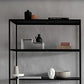 Industrial Metal Bookshelf Etagere Open Back Bookcase with Shelves