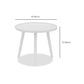 Metal Round 3 Legs End Table Minimalist Tray Top Accent Side Table