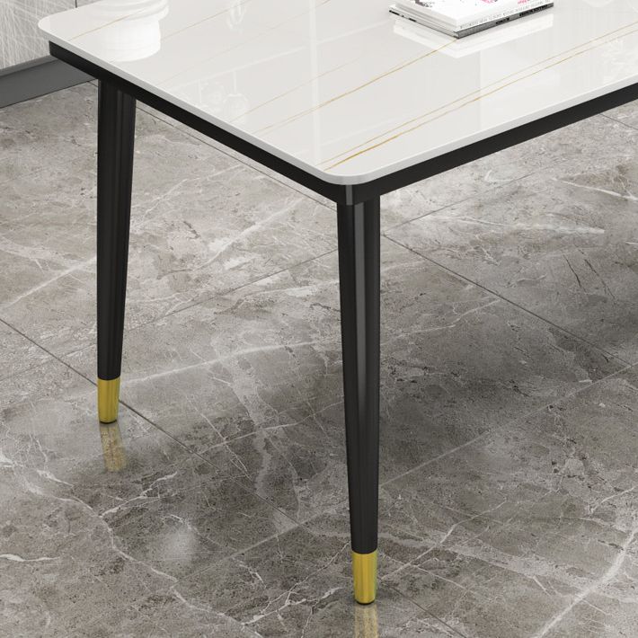 Simple Sintered Stone Top Dining Table Rectangle Shape Standard Dining Table for Kitchen Clearhalo ' dining_table' 'Dining Tables & Seating' 'Dining Tables' 'furn' 'furn_dining_table' 'Furniture' 'furniture_dining_table' 'Kitchen & Dining Furniture' 'kitchen&dining_furn' 'kitchen' 'kitchen_dining_table' 1200x1200_7f866bef-f863-4bcf-abc8-7be3cd43fad1