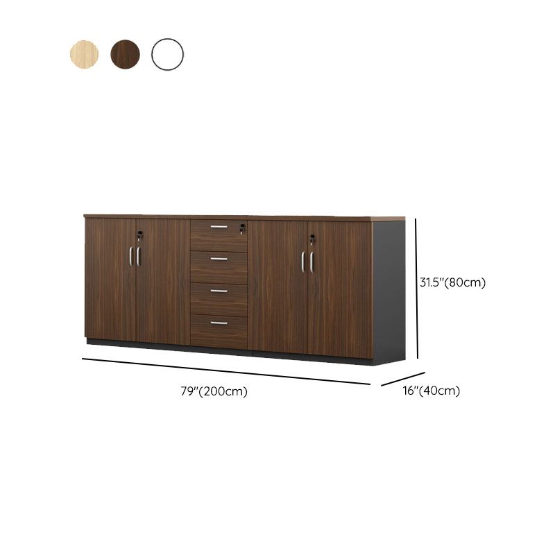 Armadio di archiviazione scandinava Armadio laterale in legno per Home Office