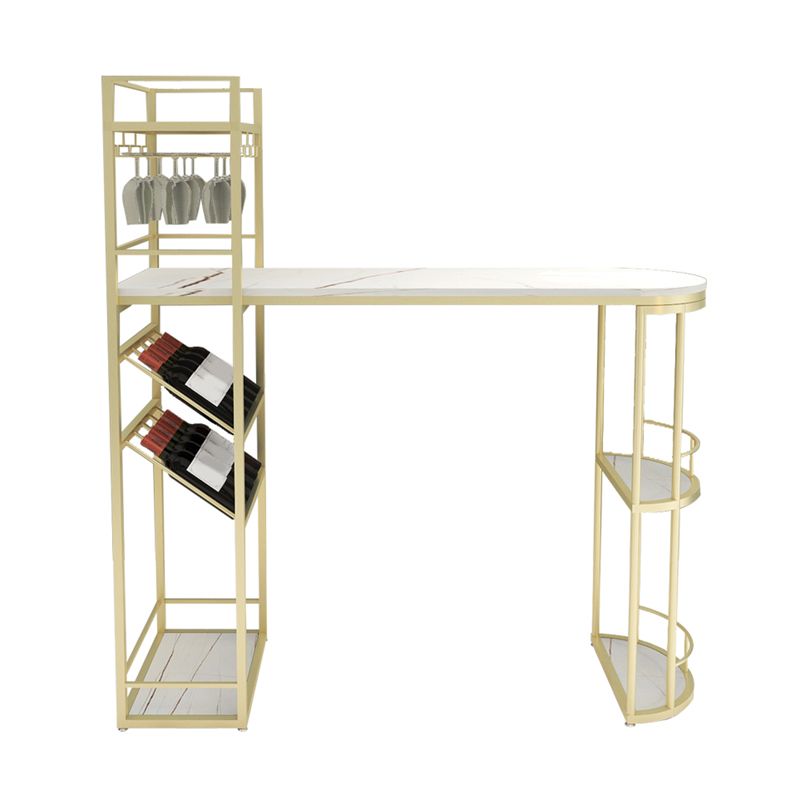 Juego de mesa de bar estilo Glam, juego de mesa de bar de granito blanco de 1/2 piezas para sala de estar