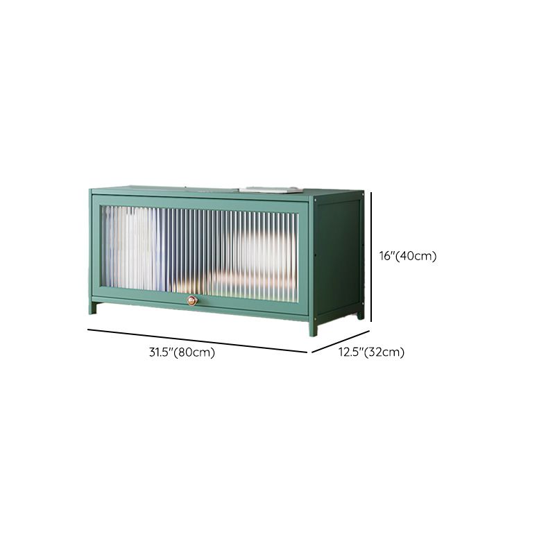 Green Glass Paned Accent Cabinet Modern Bamboo Storage Cabinet Clearhalo 'Cabinets & Chests' 'cabinets_chests' 'furn' 'furn_cabinets_chests' 'Furniture' 'Living Room Furniture' 1200x1200_7f86f5b4-ca1f-48e1-a322-b80c717b9482