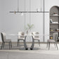 Rectangular Stone Top Dining Table Double Pedestal Metal Base for Living Room Clearhalo 'Dining Tables & Seating' 'Dining Tables' 'dining_table' 'furn' 'furn_dining_table' 'Furniture' 'Kitchen & Dining Furniture' 1200x1200_7f8864c9-be8c-4899-81c6-22f3165904fe