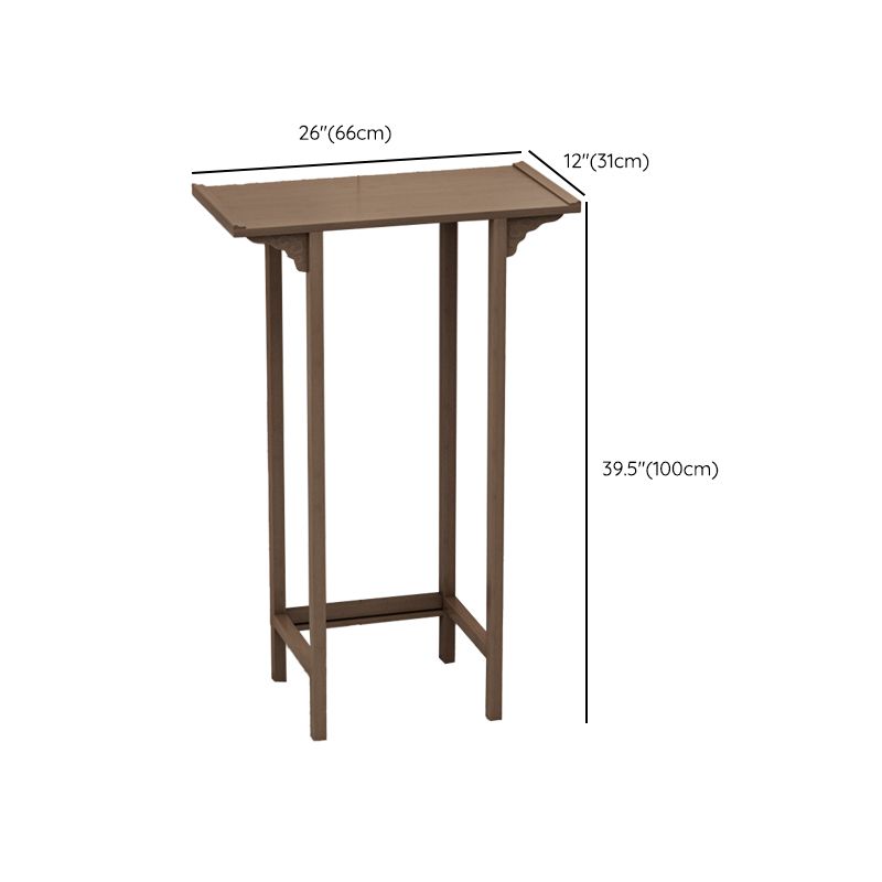 Rectangle Shape Contemporary Console Table Dark Brown Bamboo Console Sofa Table