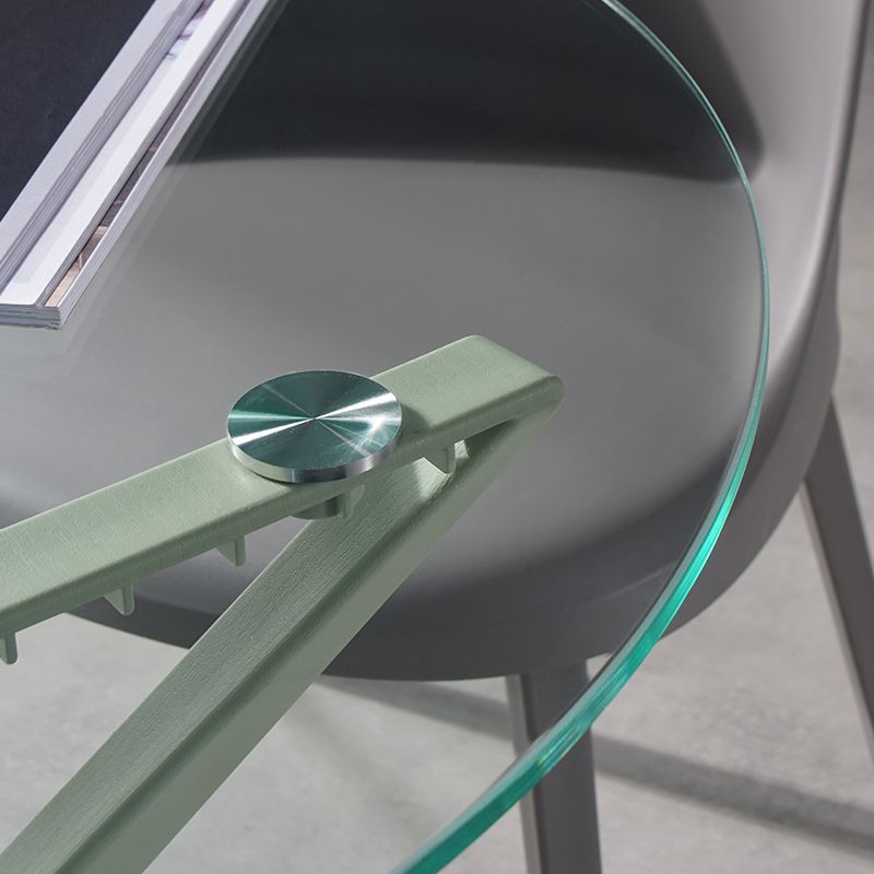 31.5" Modern Style Dining Table Round Glass Pedestal Dining Table for Home Use Clearhalo ' dining_table' 'Dining Tables & Seating' 'Dining Tables' 'furn' 'furn_dining_table' 'Furniture' 'furniture_dining_table' 'Kitchen & Dining Furniture' 'kitchen&dining_furn' 'kitchen' 'kitchen_dining_table' 1200x1200_7f887f71-fb72-4f6c-ae63-98c2a1aff22d