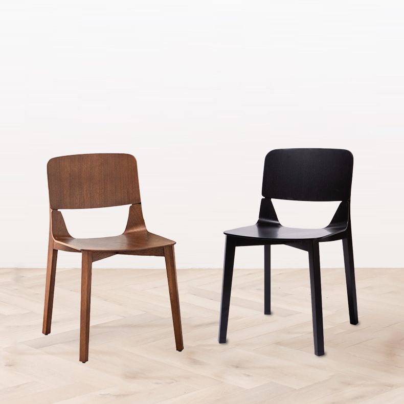 Contemporary Wood Dining Side Chair Open Back Dining Side Chair for Kitchen Clearhalo ' kitchen&dining_furn' 'Dining Chairs' 'Dining Tables & Seating' 'dining_chair' 'furn' 'furn_dining_chair' 'Furniture' 'furniture_dining_chair' 'Kitchen & Dining Furniture' 'kitchen' 1200x1200_7f88ab84-975a-43ca-ab11-16833a0e0b5a