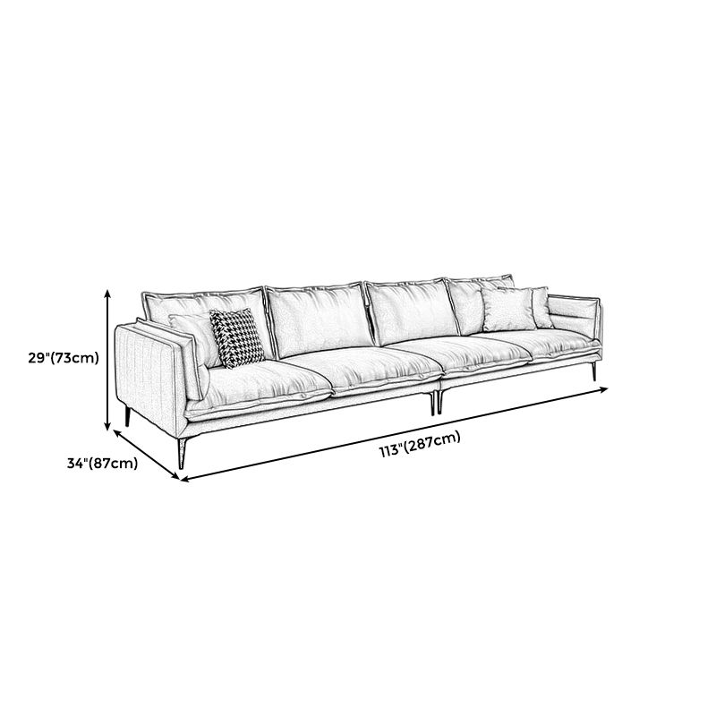 28.74" H Modern Pillow Top Arm Sofa with Cushion Back for Living Room, Brown Clearhalo 'furn' 'furn_sofas' 'Furniture' 'furniture_sofas' 'kitchen' 'kitchen_sofas' 'Living Room Furniture' 'Sofa' 'sofas' 1200x1200_7f88fa5f-7f0e-4a18-9048-9ee6939e50c0