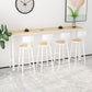 Contemporary Bar Stools Metal and Solid Wood Counter Height Stools