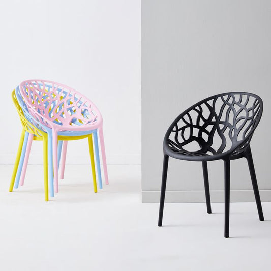 Scandinavian Plastic Dining Chair Cross Back Side Chair with 4 Legs for Home Use Clearhalo ' kitchen&dining_furn' 'Dining Chairs' 'Dining Tables & Seating' 'dining_chair' 'furn' 'furn_dining_chair' 'Furniture' 'furniture_dining_chair' 'Kitchen & Dining Furniture' 'kitchen' 1200x1200_7f8cda60-1999-4de7-acdc-a1f3184d9cf2