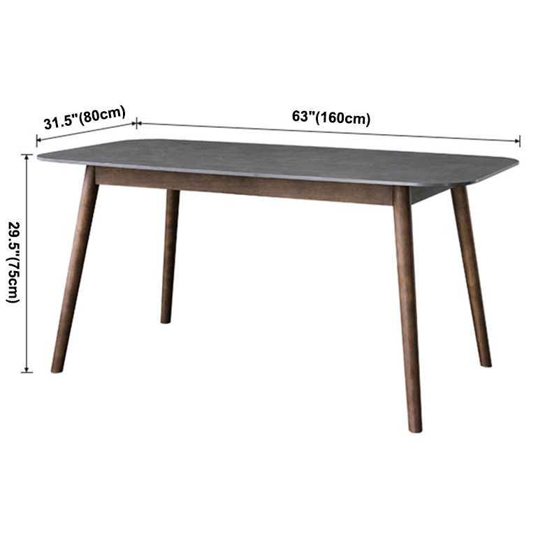 Simplicity Rectangle Dining Room Table Grey Sintered Stone Table with 4 Legs Clearhalo ' dining_table' 'Dining Tables & Seating' 'Dining Tables' 'furn' 'furn_dining_table' 'Furniture' 'furniture_dining_table' 'Kitchen & Dining Furniture' 'kitchen&dining_furn' 'kitchen' 'kitchen_dining_table' 1200x1200_7f8d199d-10f0-4eae-aa41-4103aebc1e89