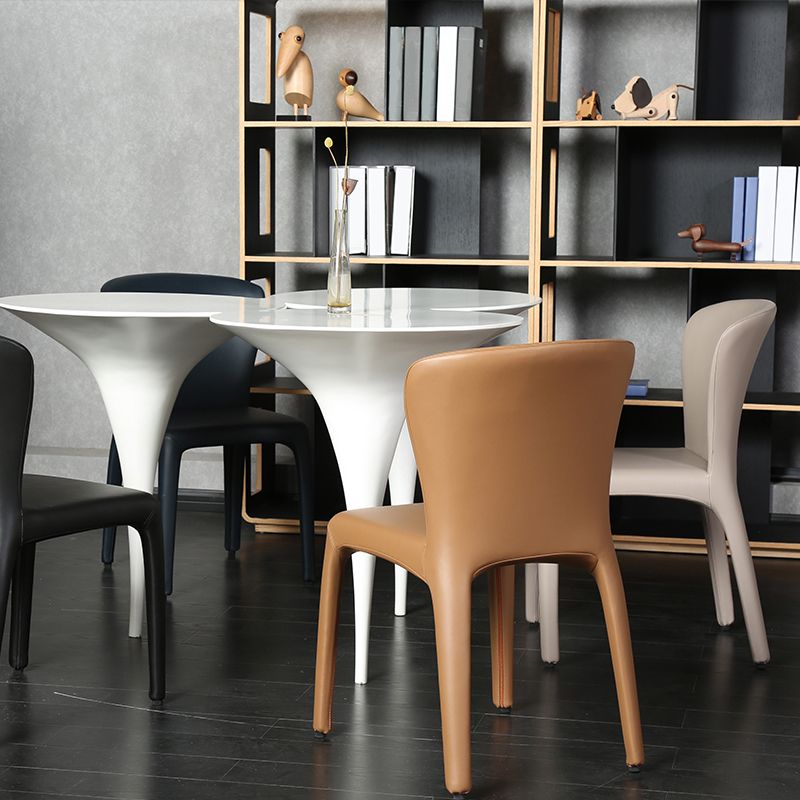 Contemporary Style Kitchen Metal Dining Chair Dining Wingback Armless Side Chairs Clearhalo ' kitchen&dining_furn' 'Dining Chairs' 'Dining Tables & Seating' 'dining_chair' 'furn' 'furn_dining_chair' 'Furniture' 'furniture_dining_chair' 'Kitchen & Dining Furniture' 'kitchen' 1200x1200_7f8e77d4-aafd-4b68-94d9-1d6b272c5ebd