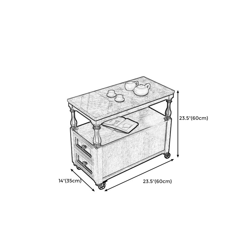 Rectangular Side Table Traditional Glossy End Table with Drawer and Shelf Clearhalo 'Coffee & Accent Tables' 'End & Side Tables' 'end_side_table' 'end_side_tables' 'furn' 'furn_end_side_tables' 'Furniture' 'furniture_end_side_table' 'Living Room Furniture' 1200x1200_7f8e7f01-18bf-471b-8f79-481ea5661ea0