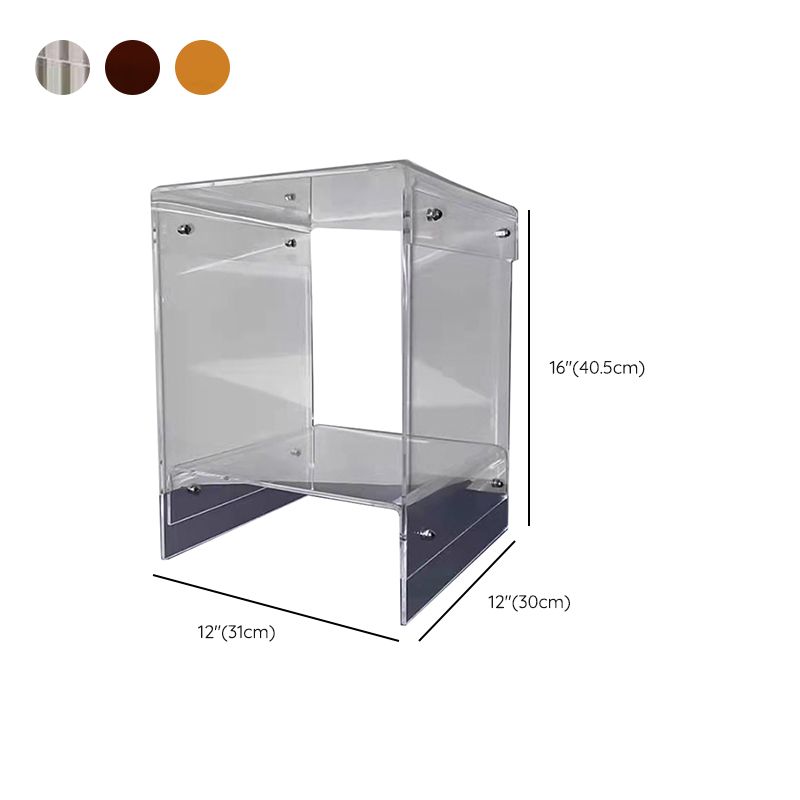 プラスチックサイドエンド表15.94 "幅のそりソファサイドアクセントテーブル