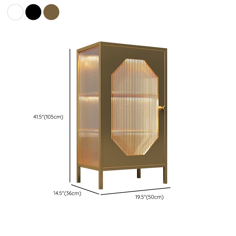 Curio Curio Curio Armading Metal Display con porta per soggiorno