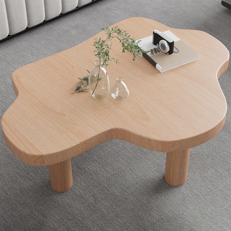 Nordic Cocktail Table 3 Legs Solid Wood Free Form Single Coffee Table Clearhalo 'Coffee & Accent Tables' 'Coffee Tables' 'coffee_tables' 'furn' 'furn_coffee_tables' 'Furniture' 'Living Room Furniture' 1200x1200_7f925e9b-d228-4bc9-9344-7d796c467809