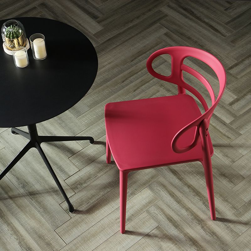 Scandinavian Arm Dining Chairs Plastic Low Back Dining Side Chair for Home Clearhalo 'Dining Chairs' 'Dining Tables & Seating' 'dining_chair' 'furn' 'furn_dining_chair' 'Furniture' 'Kitchen & Dining Furniture' 1200x1200_7f93eb61-889e-4e56-9b70-83b8e34b0460