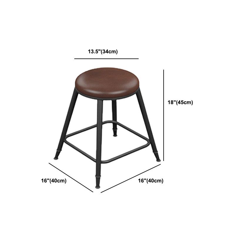 Glam Metal Stool Velvet Low Back Stool with Footrest in Matte Finish Clearhalo 'Bar Furniture' 'Bar Stools' 'bar_stools' 'furn' 'furn_bar_stools' 'Furniture' 'Kitchen & Dining Furniture' 1200x1200_7f948e1c-04df-41b3-9b3a-641e2936ff57