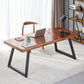 Solid Wood Industrial Dining Table Set 1/2/5/7 Pieces Brown Dinette Set for Home