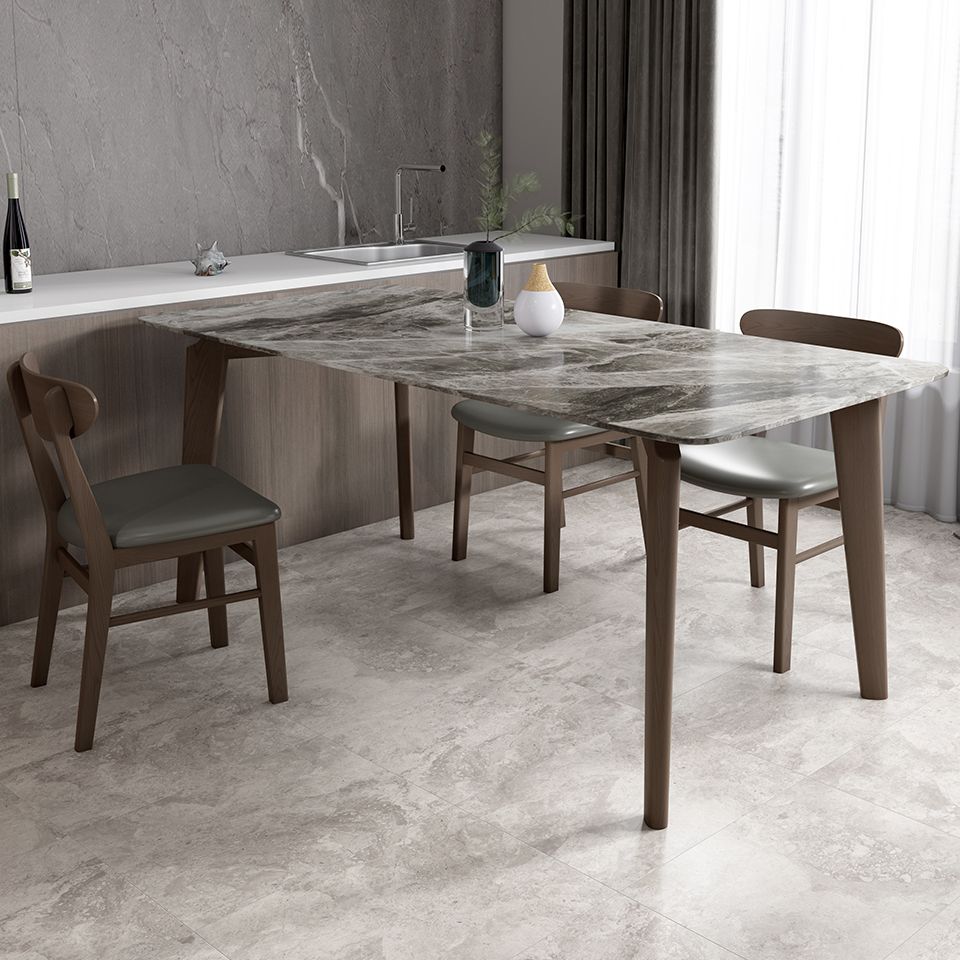 Sintered Stone Rectangle Dining Table Grey Stone Top Table with Wooden 4 Legs Clearhalo ' dining_table' 'Dining Tables & Seating' 'Dining Tables' 'furn' 'furn_dining_table' 'Furniture' 'furniture_dining_table' 'Kitchen & Dining Furniture' 'kitchen&dining_furn' 'kitchen' 'kitchen_dining_table' 1200x1200_7f96c035-73b8-4149-a3b3-e7120d086c0c