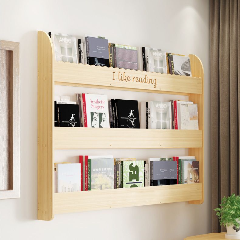 Contemporary Style Bookshelf Solid Wood Wall Mounted Bookcase for Home Office Clearhalo 'Bookcases' 'furn' 'furn_bookcases' 'Furniture' 'furniture_bookcases' 'kitchen' 'kitchen_bookcases' 'Living Room Furniture' 'Office Furniture' 1200x1200_7f9812e2-700f-43a7-ad69-1ad5bc5ea022