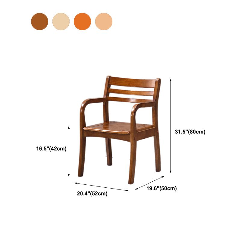 Mid-century Modern Style Rubber Wood Solid Wood Armrest Fixed Back ARM Chair Clearhalo 'Accent Chairs' 'accent_chairs' 'Chairs & Seating' 'furn' 'furn_accent_chairs' 'Furniture' 'Living Room Furniture' 1200x1200_7f986f0f-318d-4897-9f92-dbfa4555d20a
