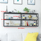 Industrial Wall Unit Bookshelf Black Steel Frame Natural Manufactured Wood Shelf Bookshelf Clearhalo 'Bookcases' 'Furniture' 'furniture_bookcases' 'kitchen' 'kitchen_bookcases' 'Living Room Furniture' 'Office Furniture' 1200x1200_7f98be64-eaa1-4885-8d5e-38551e702a5d
