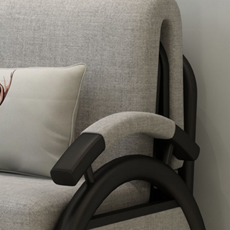 Canapé de bras carré de linge contemporain gris canapé lavable standard pour le salon
