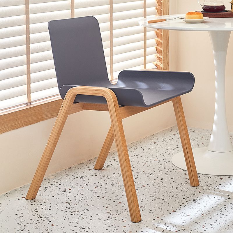 Contemporary Style Dining Chair Kitchen Armless Side Chair with Wooden Legs Clearhalo ' kitchen&dining_furn' 'Dining Chairs' 'Dining Tables & Seating' 'dining_chair' 'furn' 'furn_dining_chair' 'Furniture' 'furniture_dining_chair' 'Kitchen & Dining Furniture' 'kitchen' 1200x1200_7f9a0704-9e98-4ee4-b001-8b608b1717eb