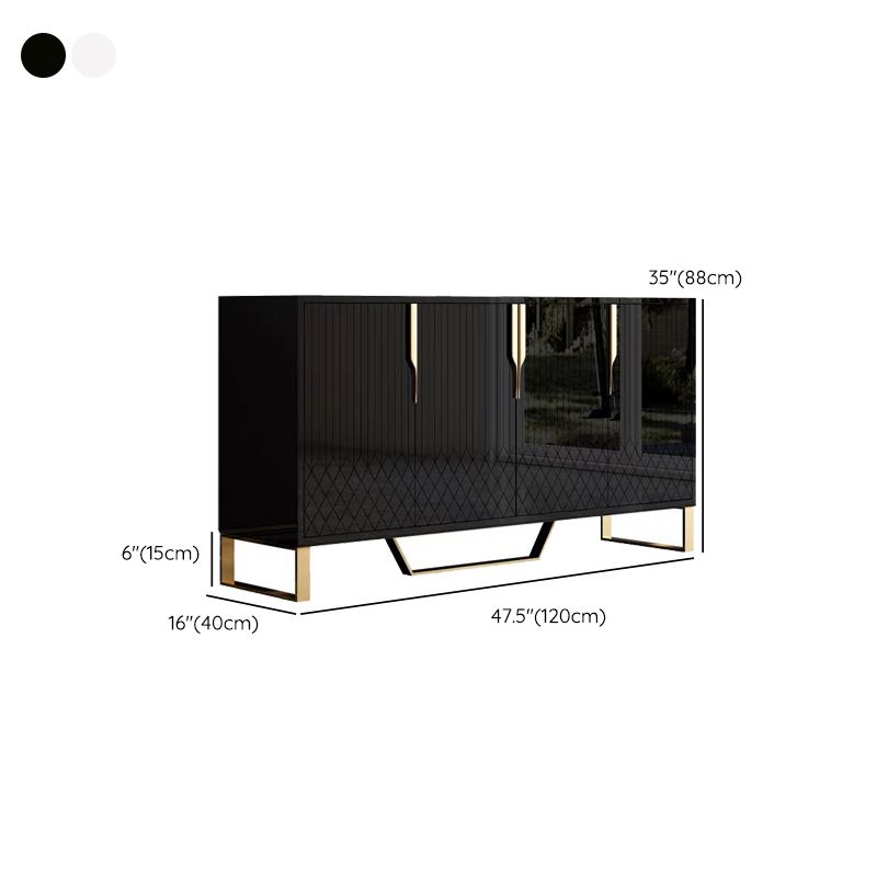 Glam buffet sideboard mobili a specchio a 4 porte a buffet da pranzo
