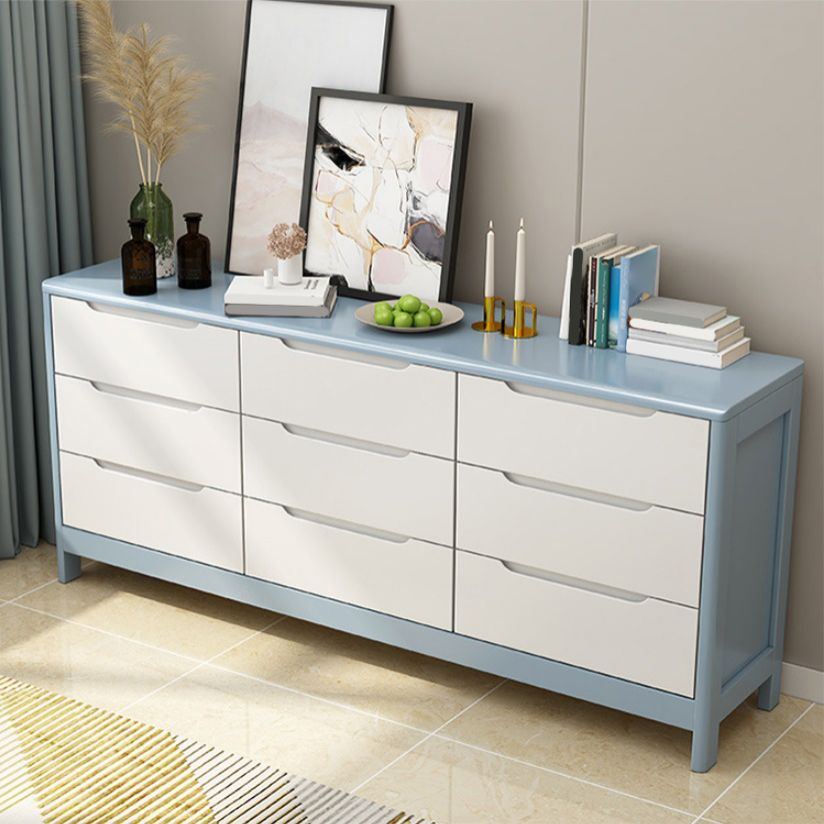Ultra-Modern Rubberwood Double Dresser Horizontal Storage Chest Dresser for Bedroom Clearhalo 'Bedroom Furniture' 'Dressers & Chests' 'dressers_chests' 'furn' 'furn_dressers_chests' 'Furniture' 1200x1200_7f9abb8b-e2e5-4cb8-8e64-4f8bdee3af9a