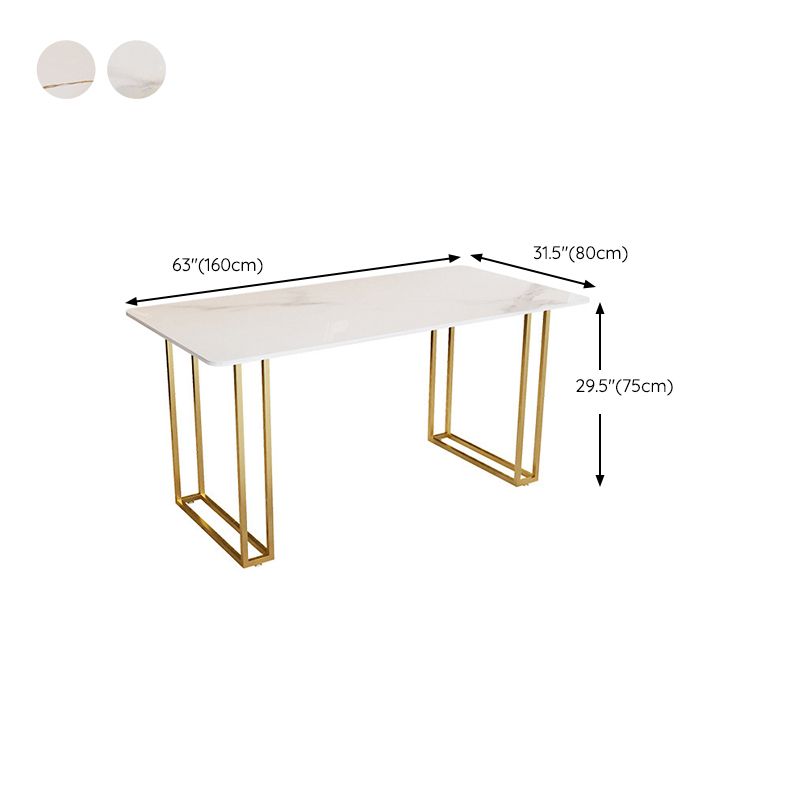 Scrivania di scrittura in pietra contemporanea da 29,53 pollici con 1 scrivania con 1 scaffale