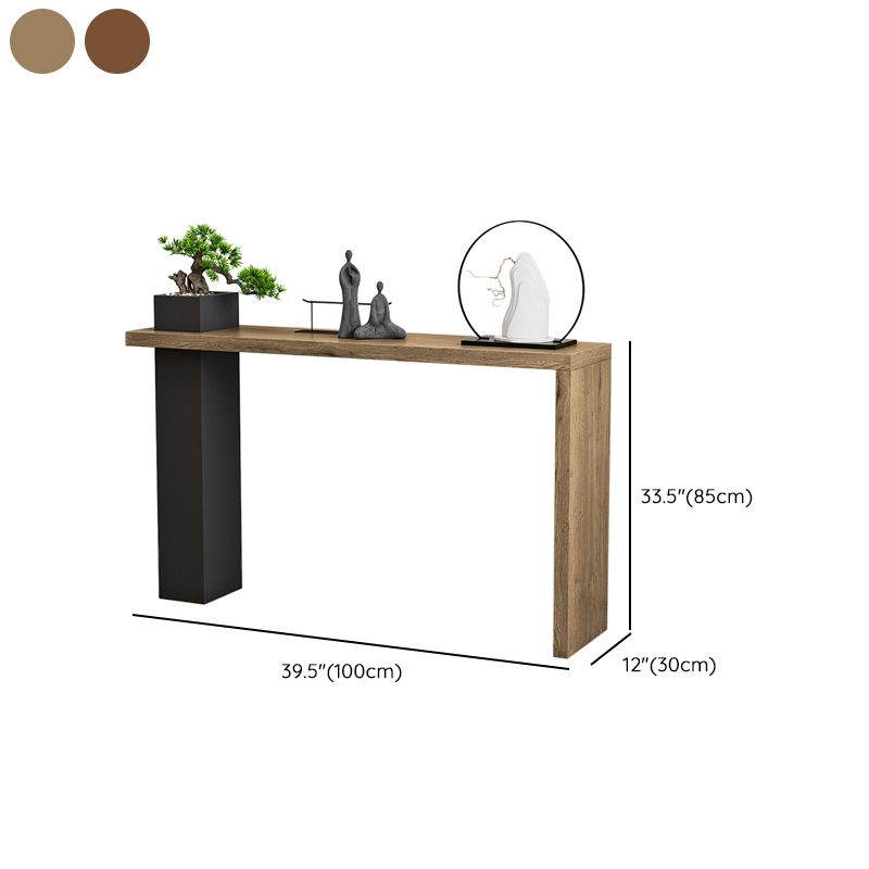 Solid Wood Rectangle Console Table 33.46-inch Tall Accent Table for Hall Clearhalo 'Console Tables' 'console_tables' 'Entry & Mudroom Furniture' 'furn' 'furn_console_tables' 'Furniture' 1200x1200_7f9acf1d-e560-45fd-8e2c-33f41841a3a9