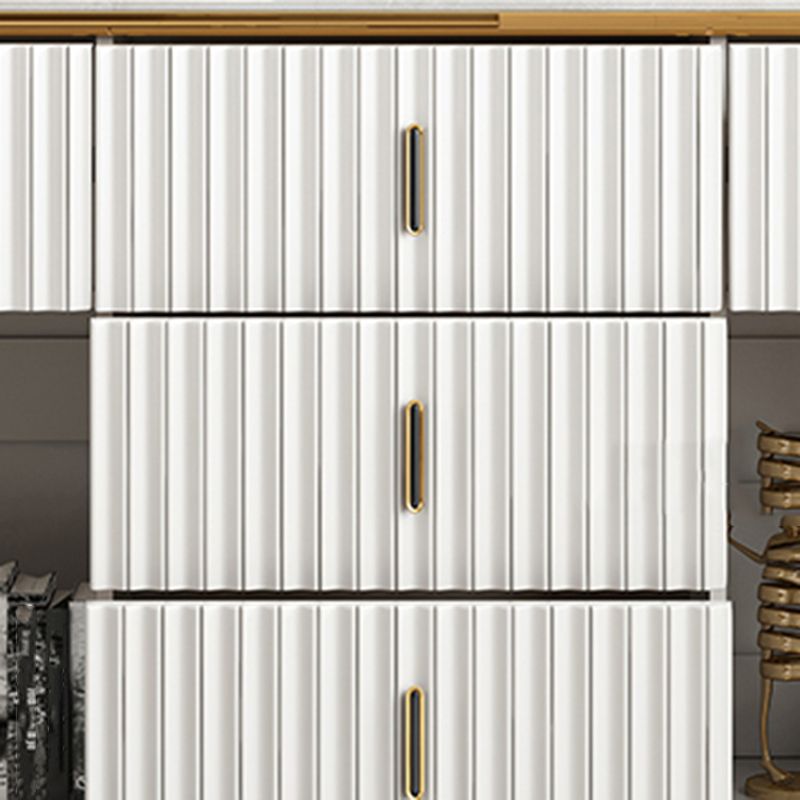 Cassettiera portaoggetti orizzontale per camera da letto, in legno ingegnerizzato Glam, con cassetti