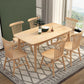 Modern Khaki Rectangle Shape Dining Set Solid Wood Standard Dining Set for Kitchen Clearhalo 'Dining Room Sets' 'Dining Tables & Seating' 'dining_room_set' 'furn' 'furn_dining_room_set' 'Furniture' 'furniture_dining_room_set' 'Kitchen & Dining Furniture' 'kitchen&dining_furn' 'kitchen' 1200x1200_7f9b622e-30cf-4c40-bc72-4b22ea05ec44
