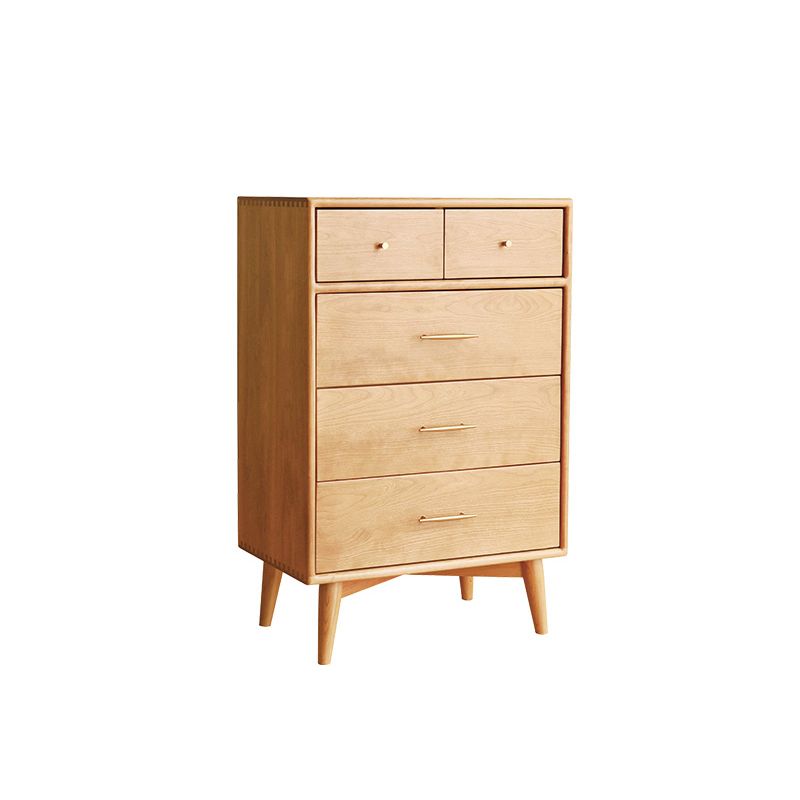 Contemporary Pine Wood Accent Chest 39" Tall Side Cabinet with 5 Drawers Clearhalo 'Cabinets & Chests' 'cabinets_chests' 'furn' 'furn_cabinets_chests' 'Furniture' 'Living Room Furniture' 1200x1200_7f9ba15c-70a2-4b39-8965-5e14ea71d42f