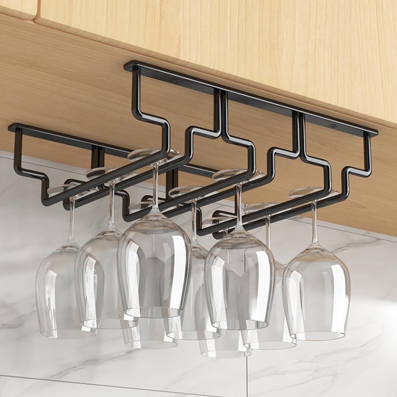 Contemporary Metal Glass & Stemware Holder Hanging Wine Glass Rack Clearhalo 'furn' 'furn_wine_racks' 'Furniture' 'Kitchen & Dining Furniture' 'Wine Racks' 'wine_racks' 1200x1200_7f9c07b2-3772-4ce4-97ac-b8df9534dfb5
