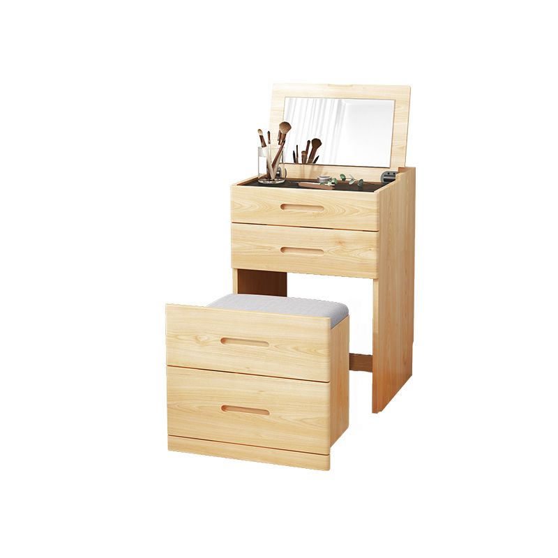 Solid Wood Makeup Vanity Desk Scandinavian Vanity Makeup Dressing Table Set